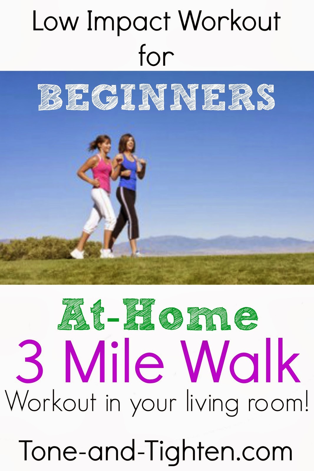 Low Impact Beginner Workout: 3 Mile Walk At Home Video Workout