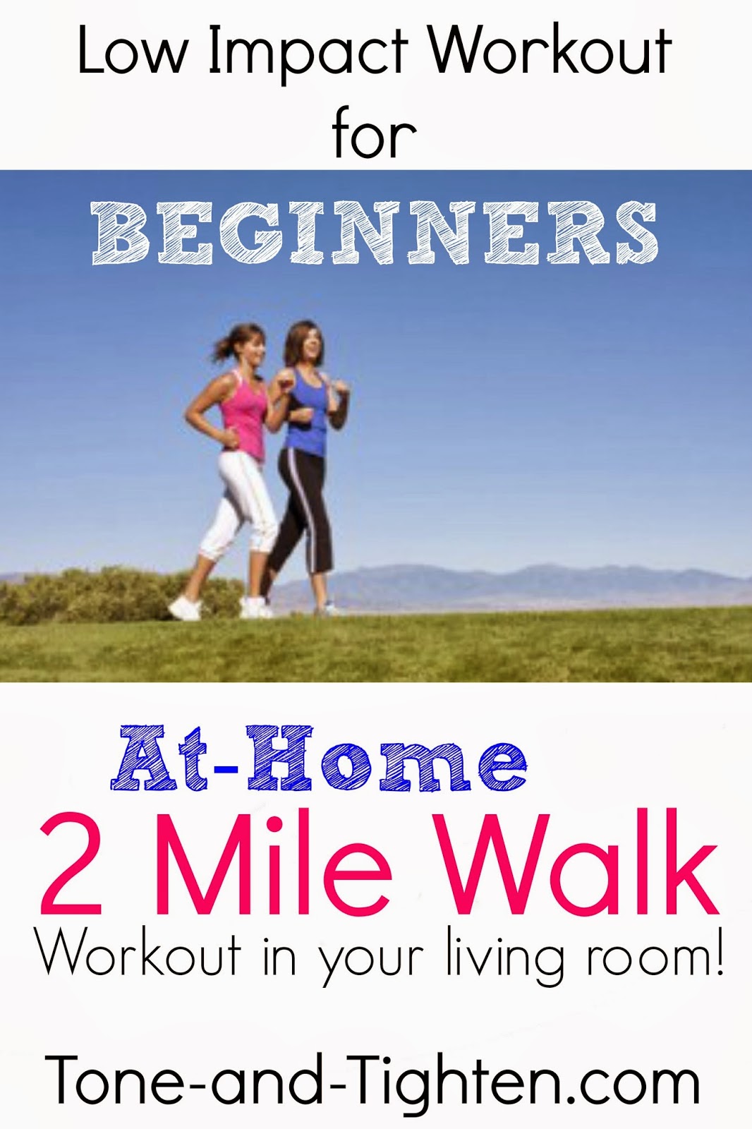 Low Impact Workout for Beginners: At Home 2 Mile Walk | Tone and Tighten