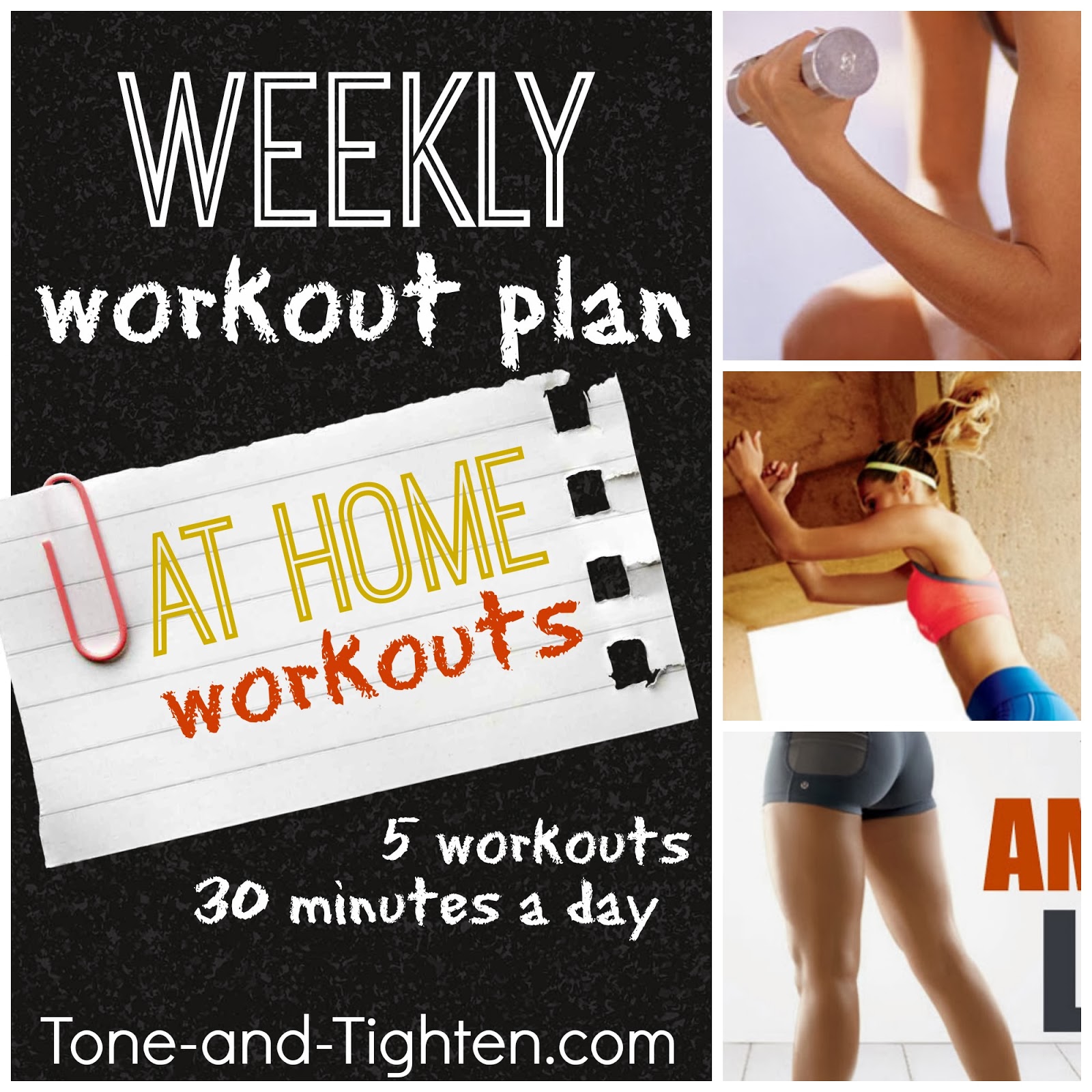 Weekly Workout Plan – At Home Workouts