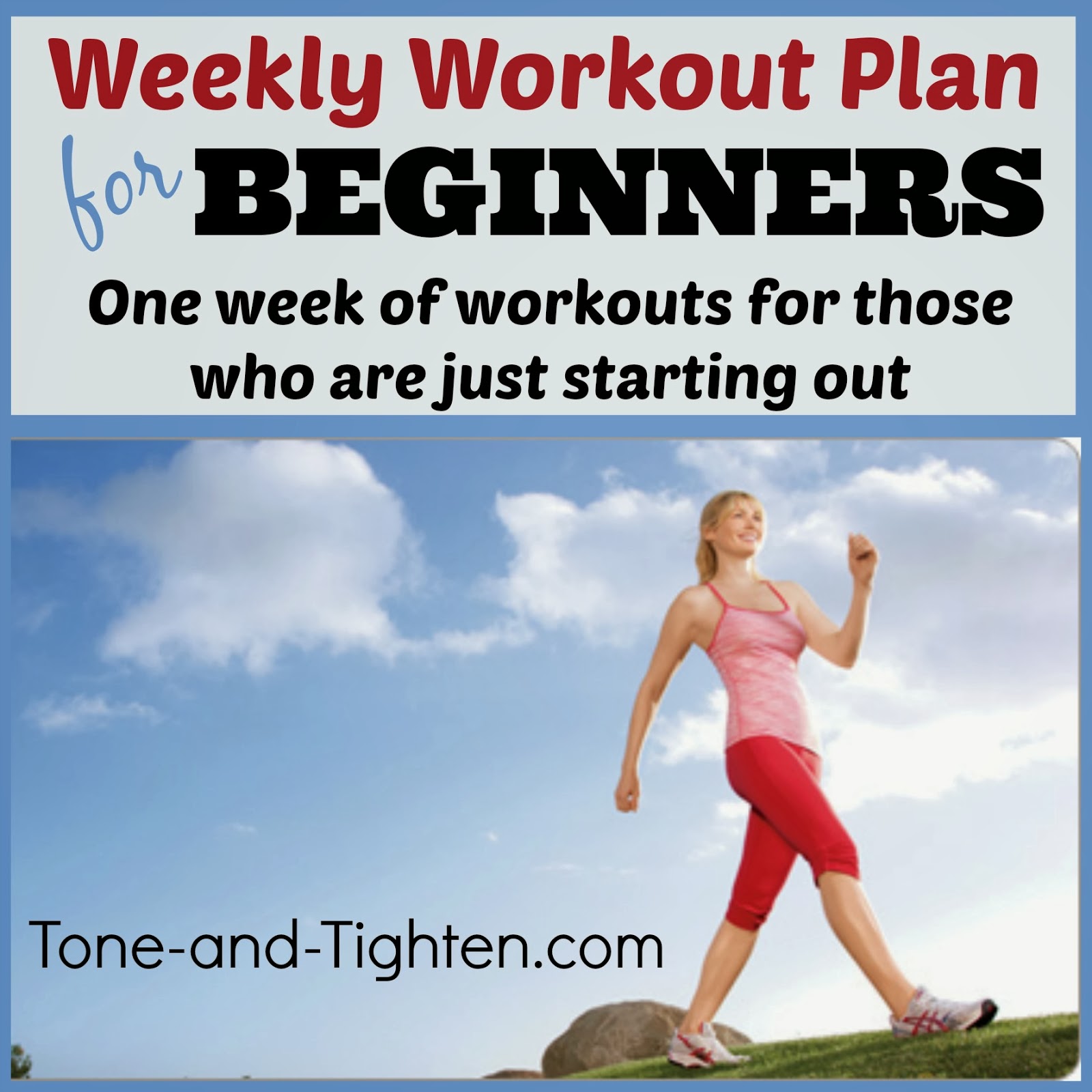 Weekly Workout Plan: Beginner Workouts | Tone and Tighten