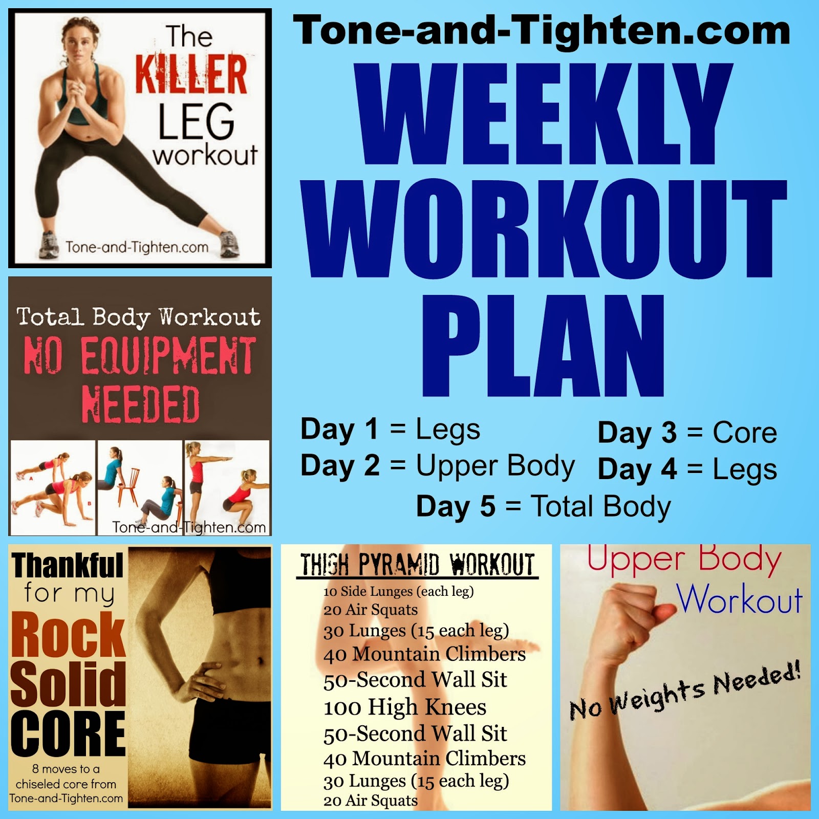 5 days gym workout plan