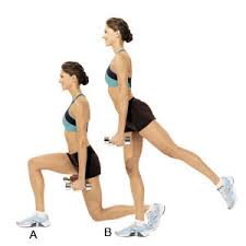 lunge with leg lift