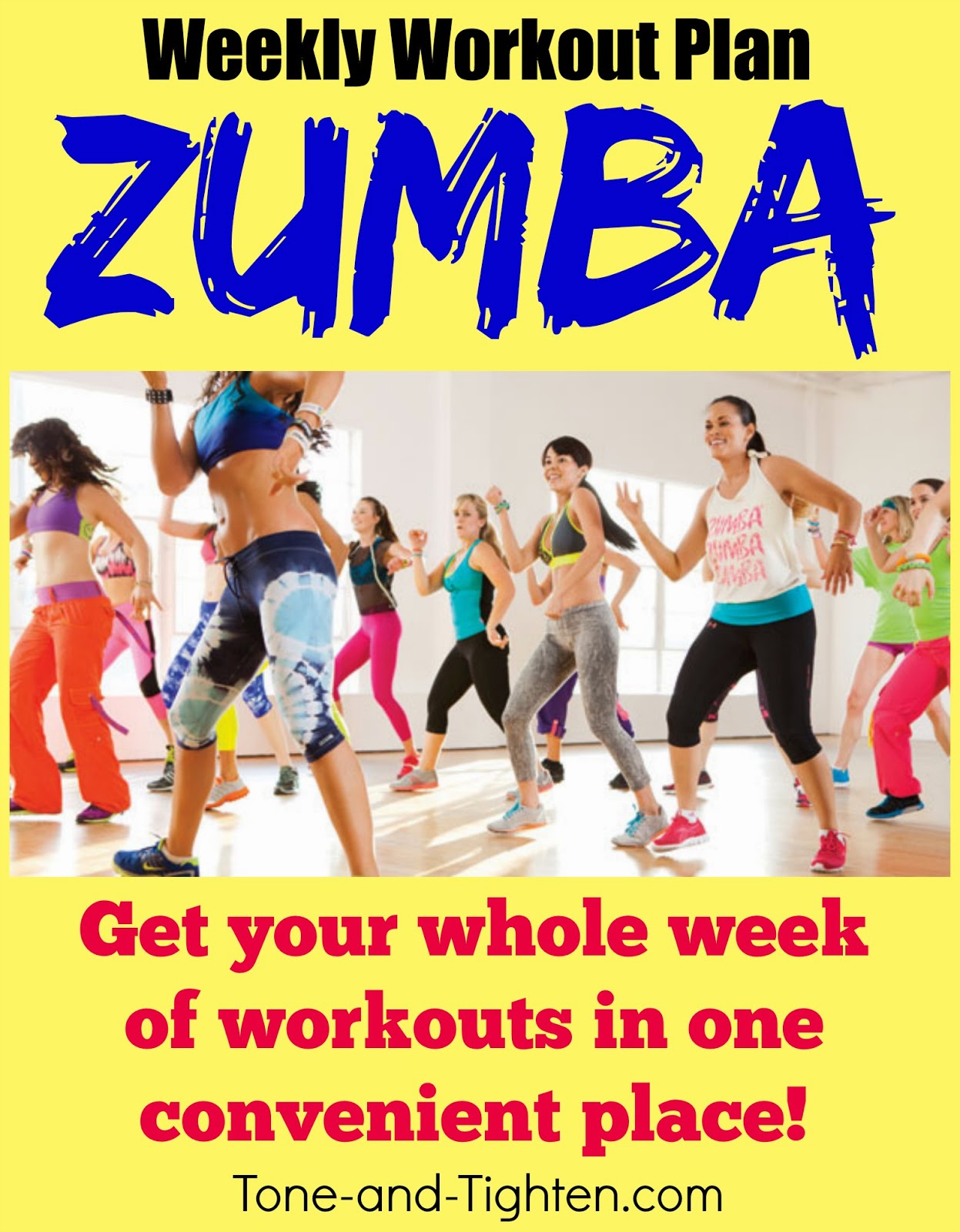Weekly Workout Plan – The best free Zumba videos to Tone and Tighten