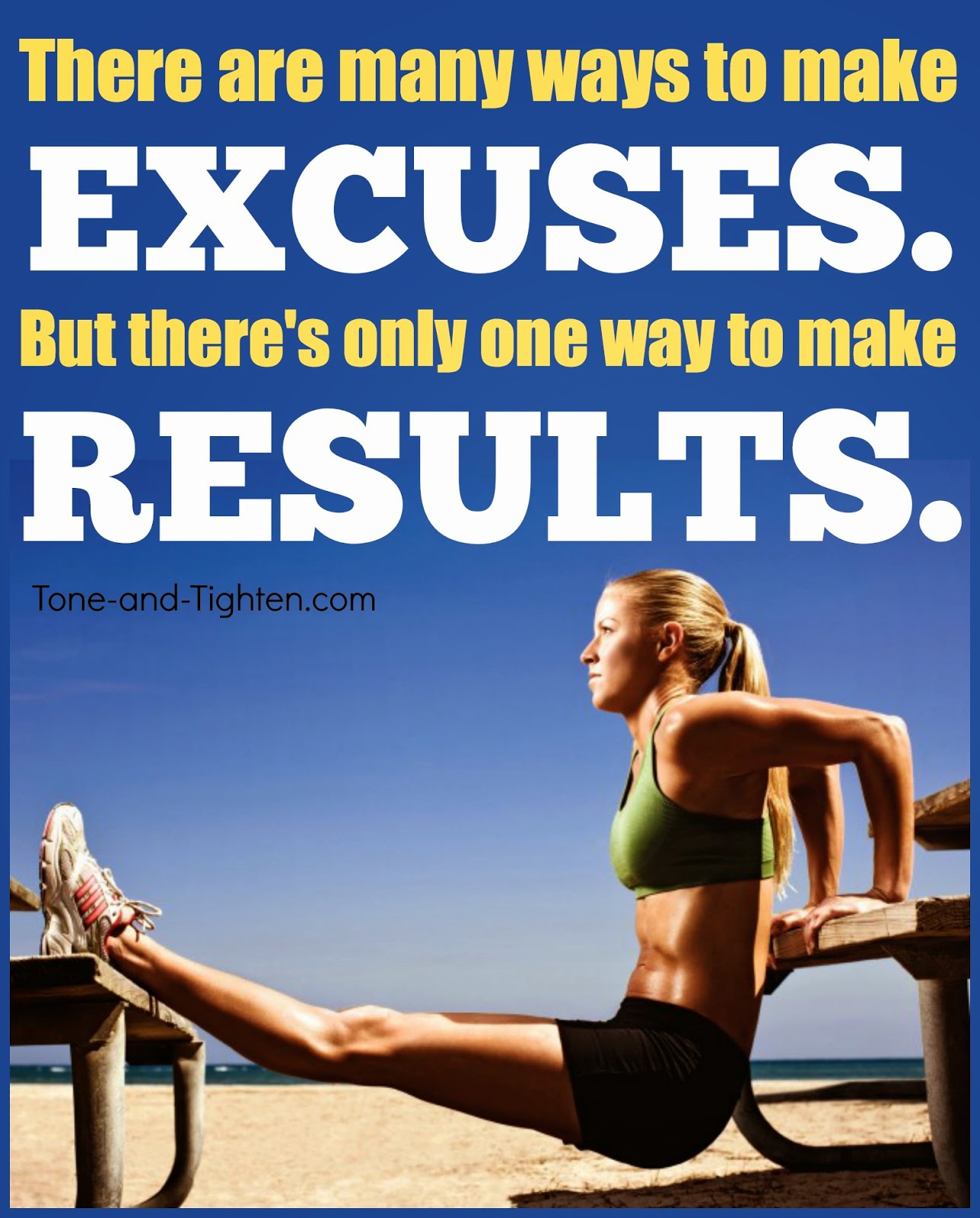 Fitness motivation quote poster Royalty Free Vector Image