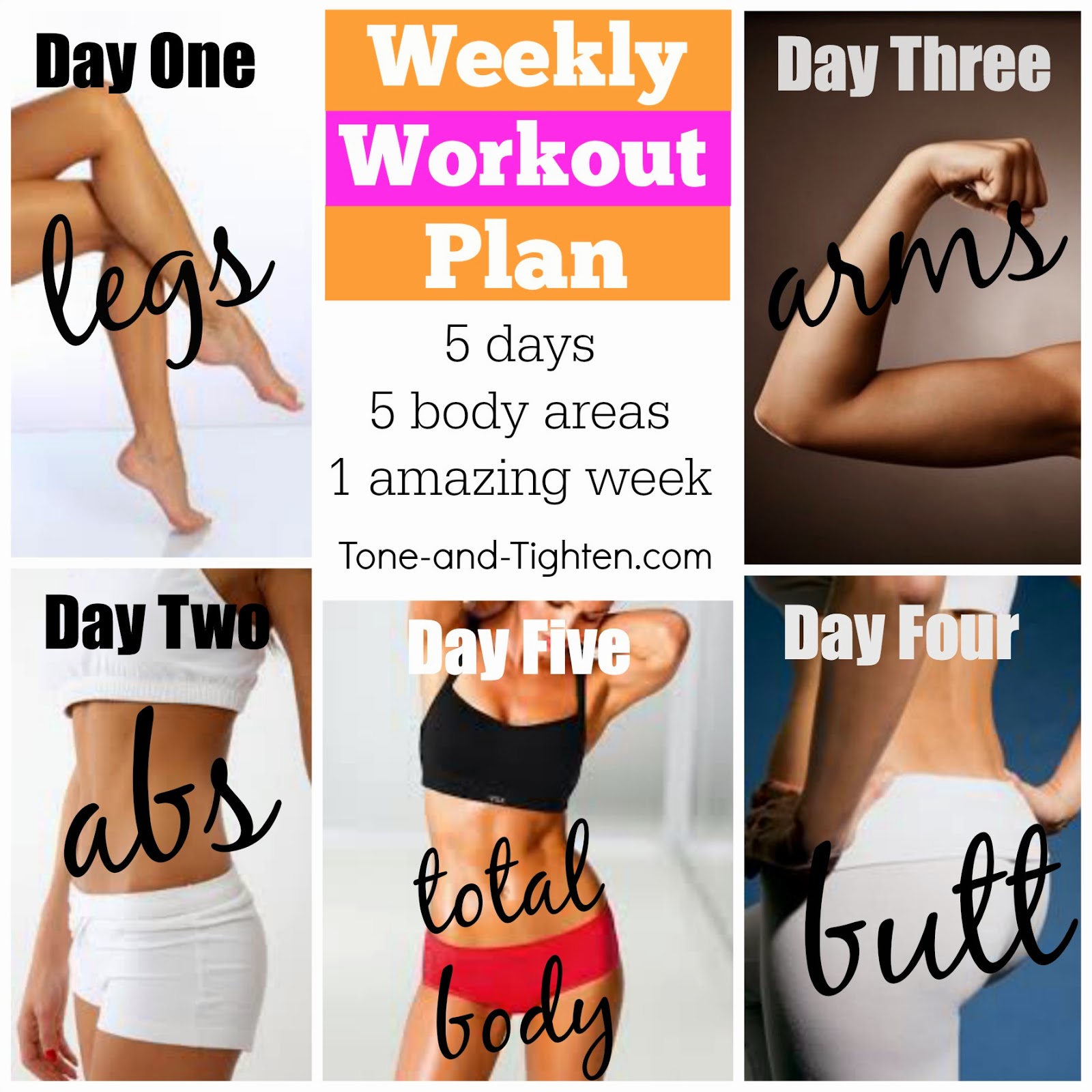 Weekly Workout Plan – 5 days of workouts to get you through your week