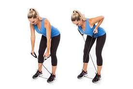 resistance band bent over row