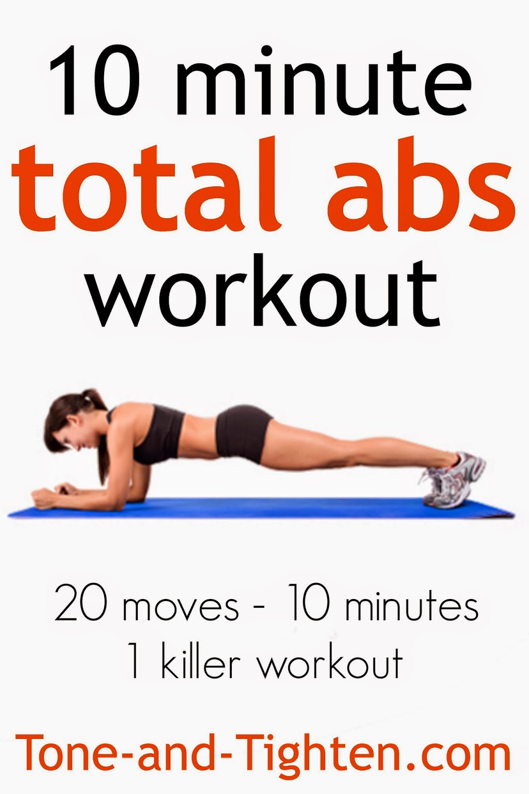 10 Minute Total Abs Workout – 20 moves in only 10 minutes ...