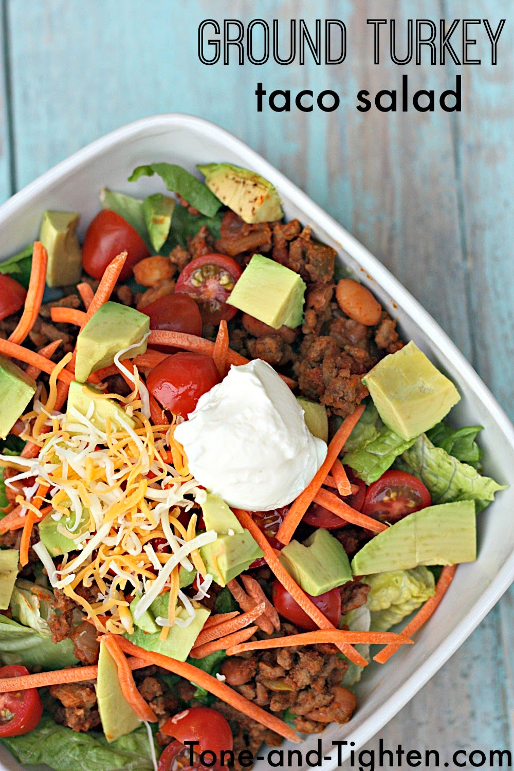 Healthy Ground Turkey Taco Salad Recipe