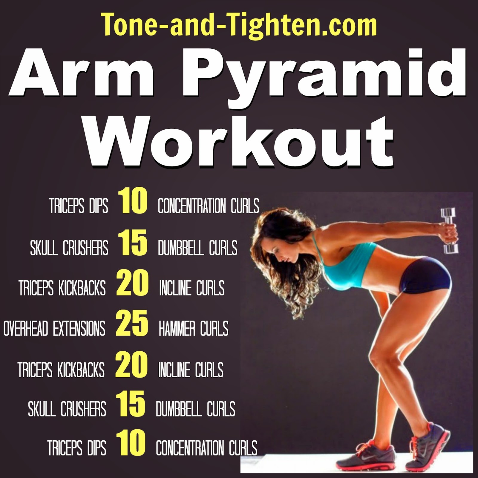 Arm Pyramid Workout – The best exercises to tone and tighten your arms!