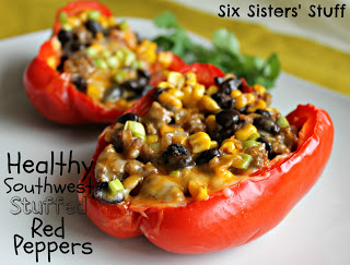 Healthy Southwest Stuffed REd peppers