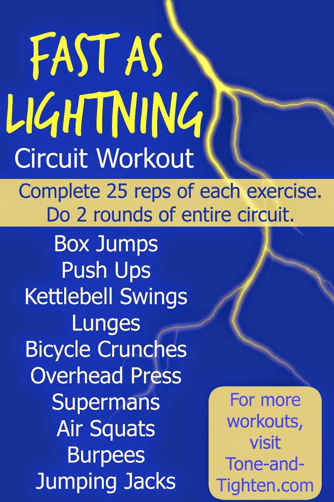 fast as lightning circuit workout total body tone and tighten