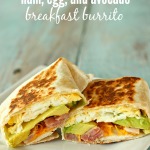 Ham, Egg, and Avocado Breakfast Burrito Recipe