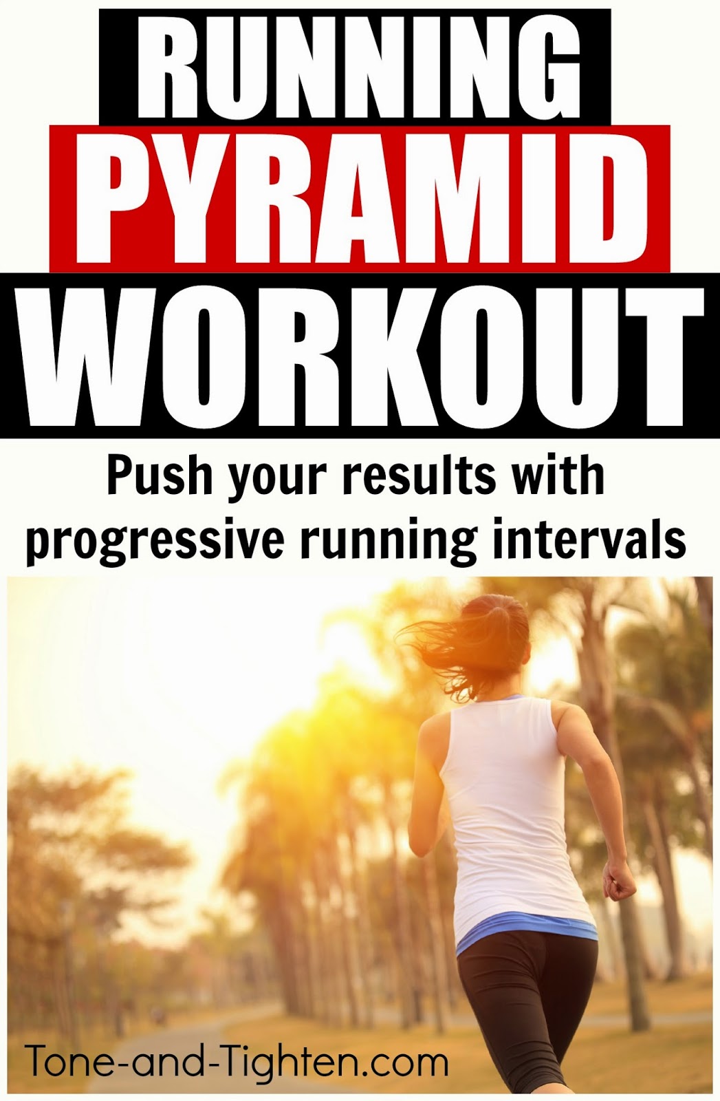 Running pyramid workout to burn calories