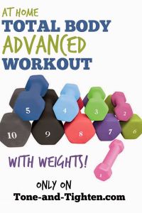 at home total body advanced workout with weights