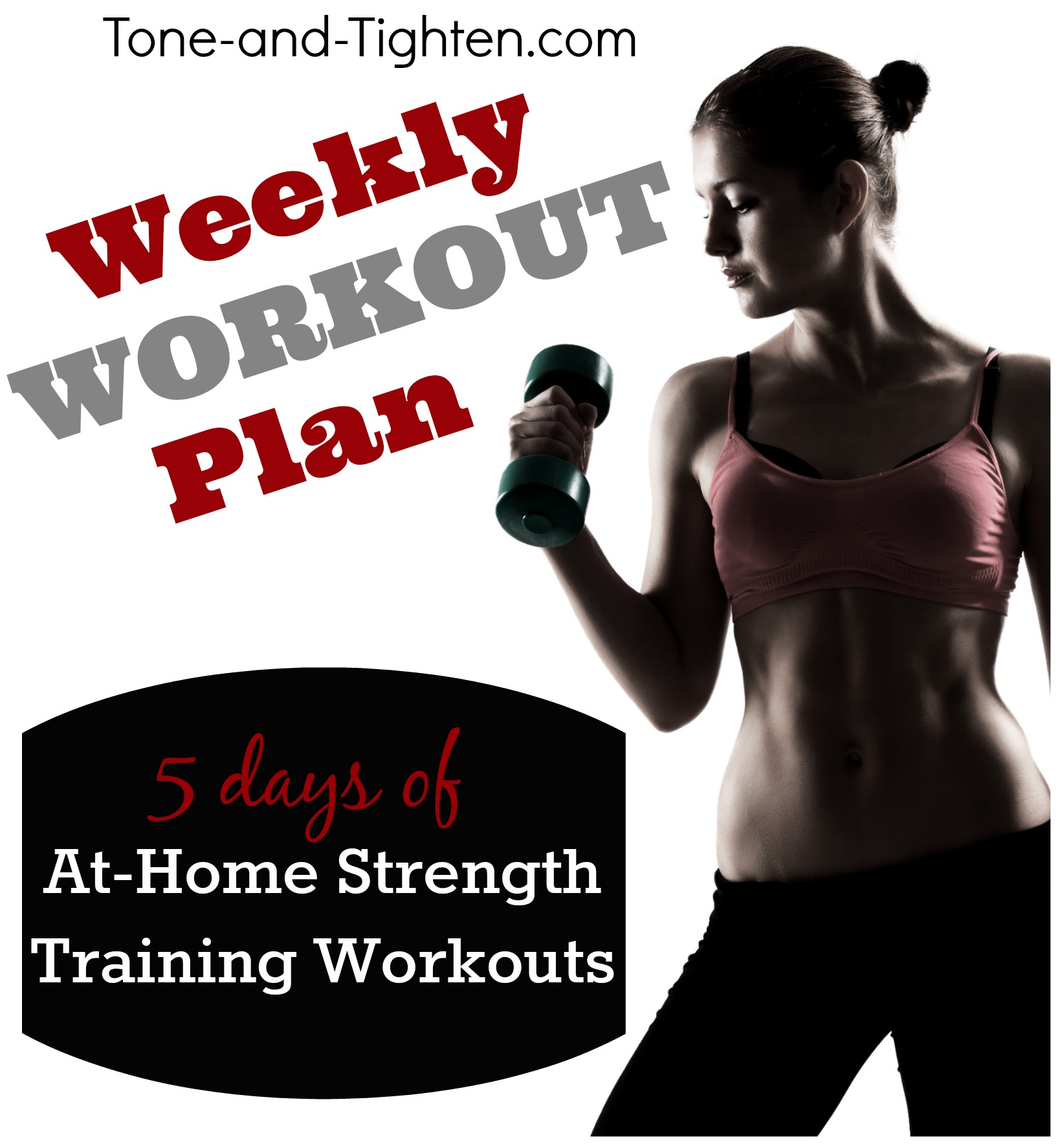 Weekly Workout Plan – At Home Strength Training – Fitness Plan