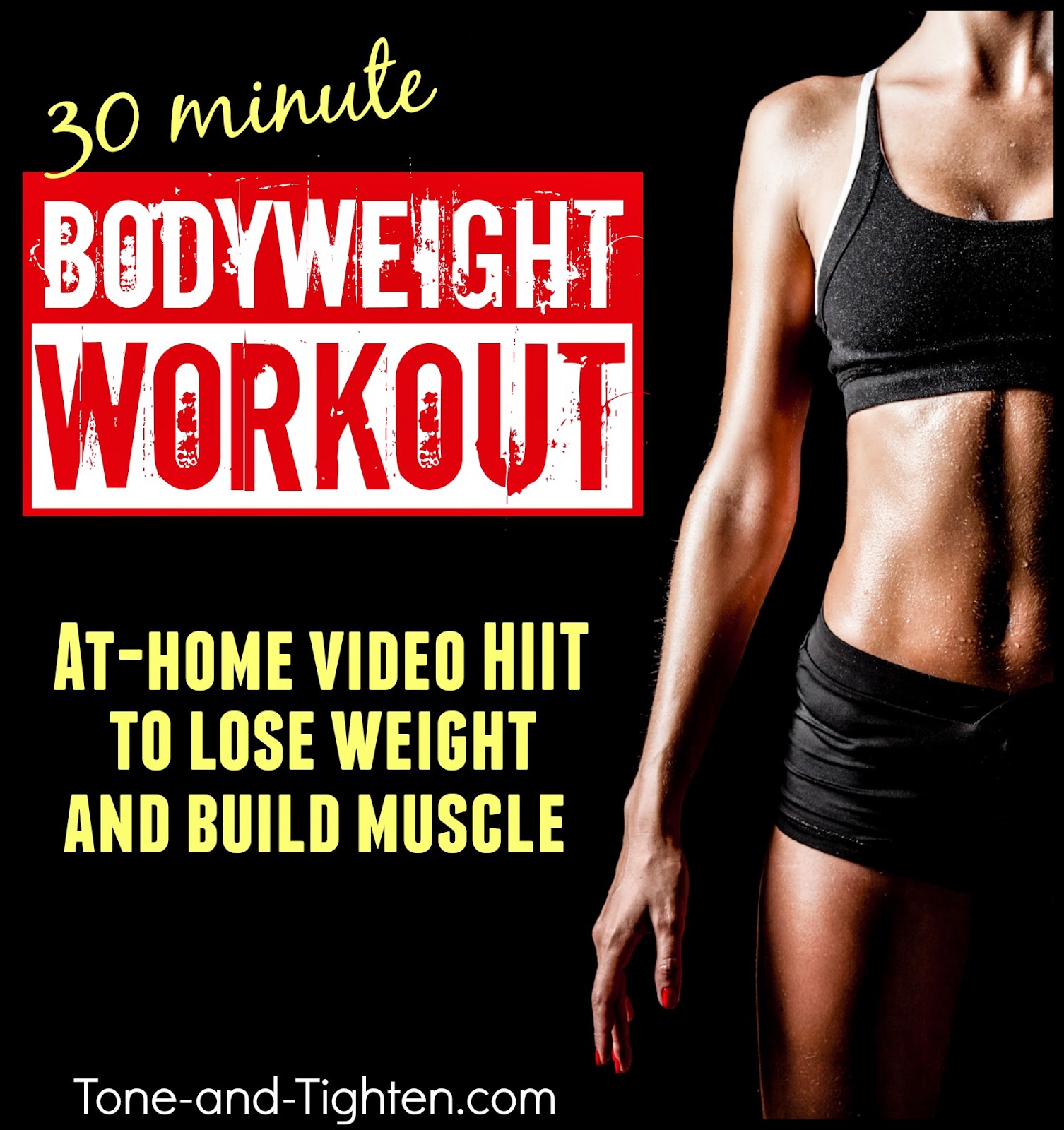 30 minute at-home bodyweight cardio workout – YouTube freebie with Tony Horton