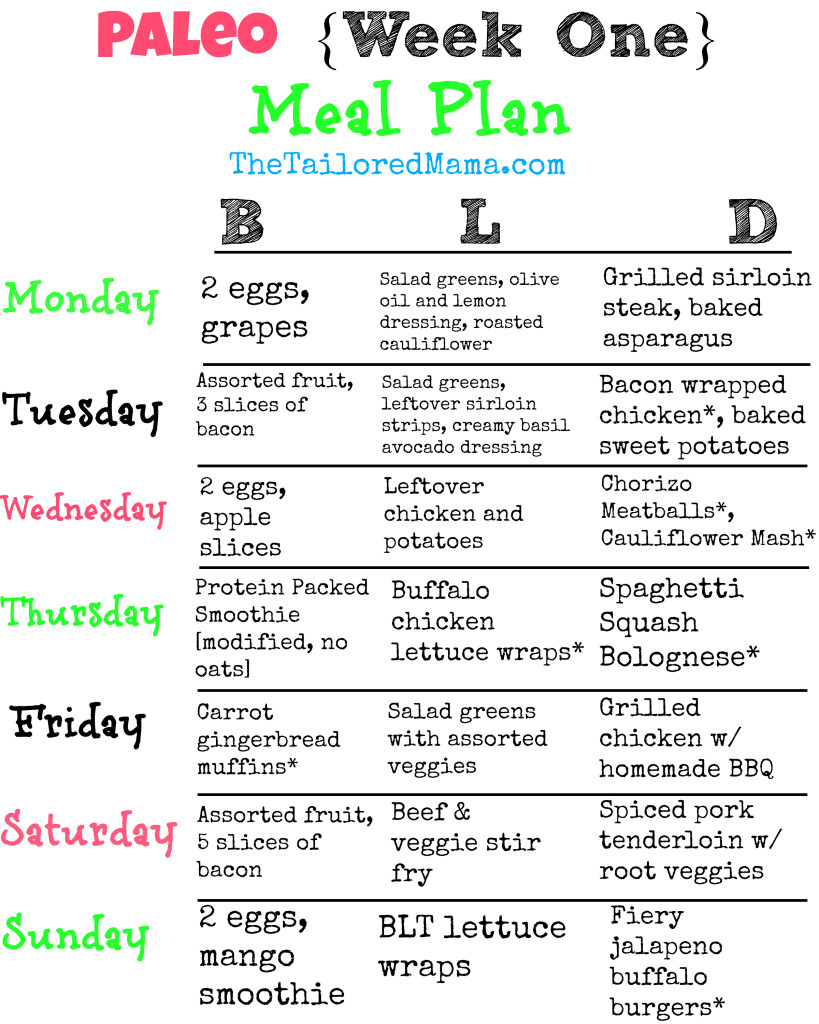 10 Free Healthy Menu Plans | Tone and Tighten