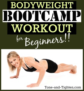 bodyweight bootcamp workout for beginners video tone and tighten