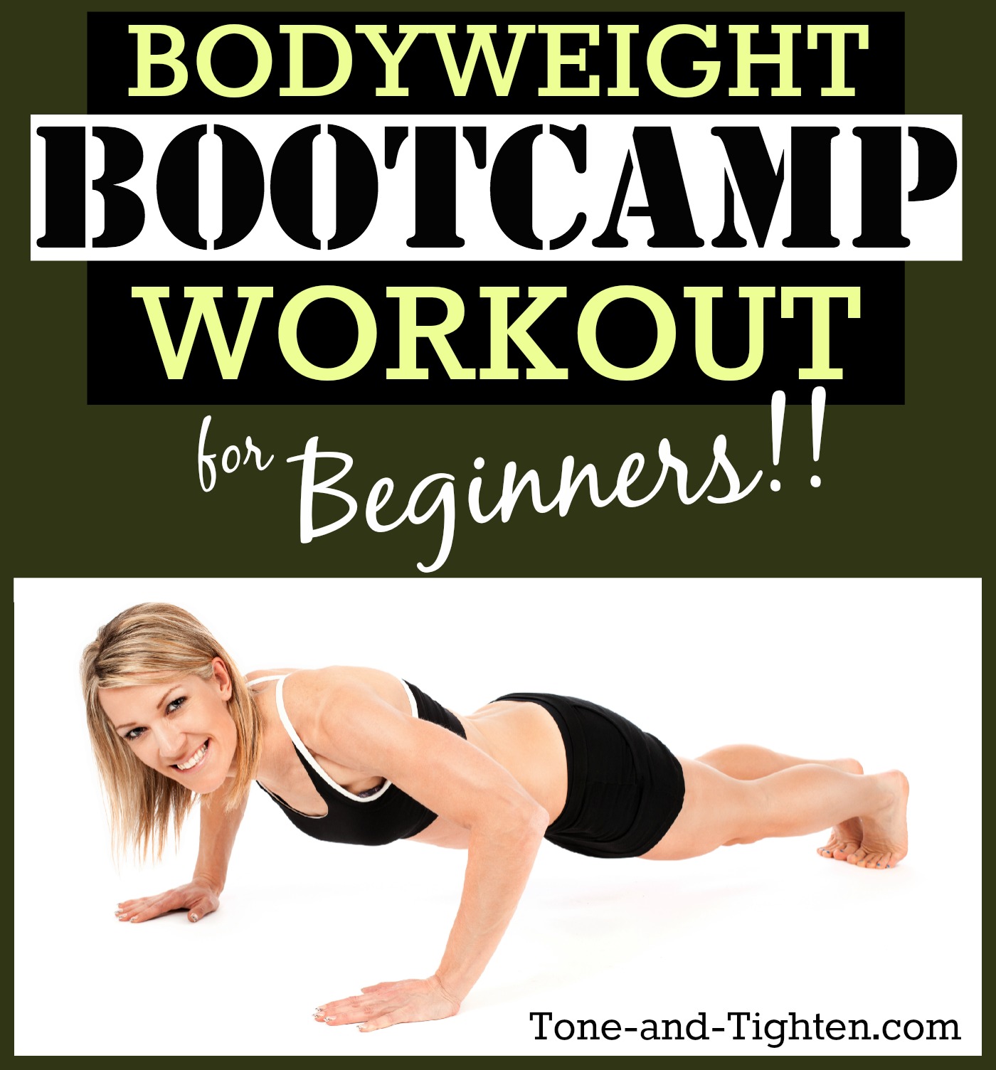 30 Minute Beginner Bodyweight Bootcamp Workout