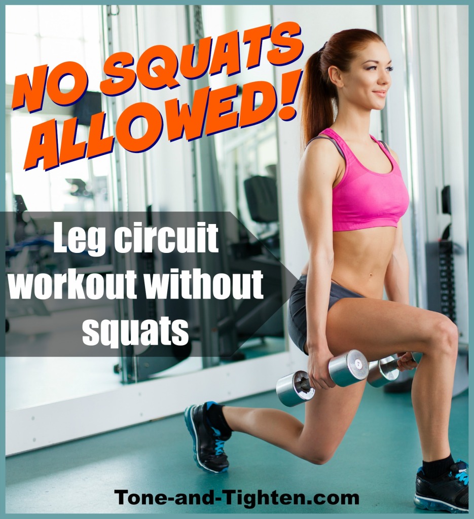 leg circuit gym workout without squats tone and tighten