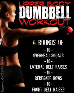 upper body arm shoulder workout with dumbbells tone and tighten