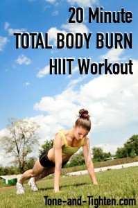 20 Minute Total Body Burn HIIT Workout on Tone-and-Tighten.com