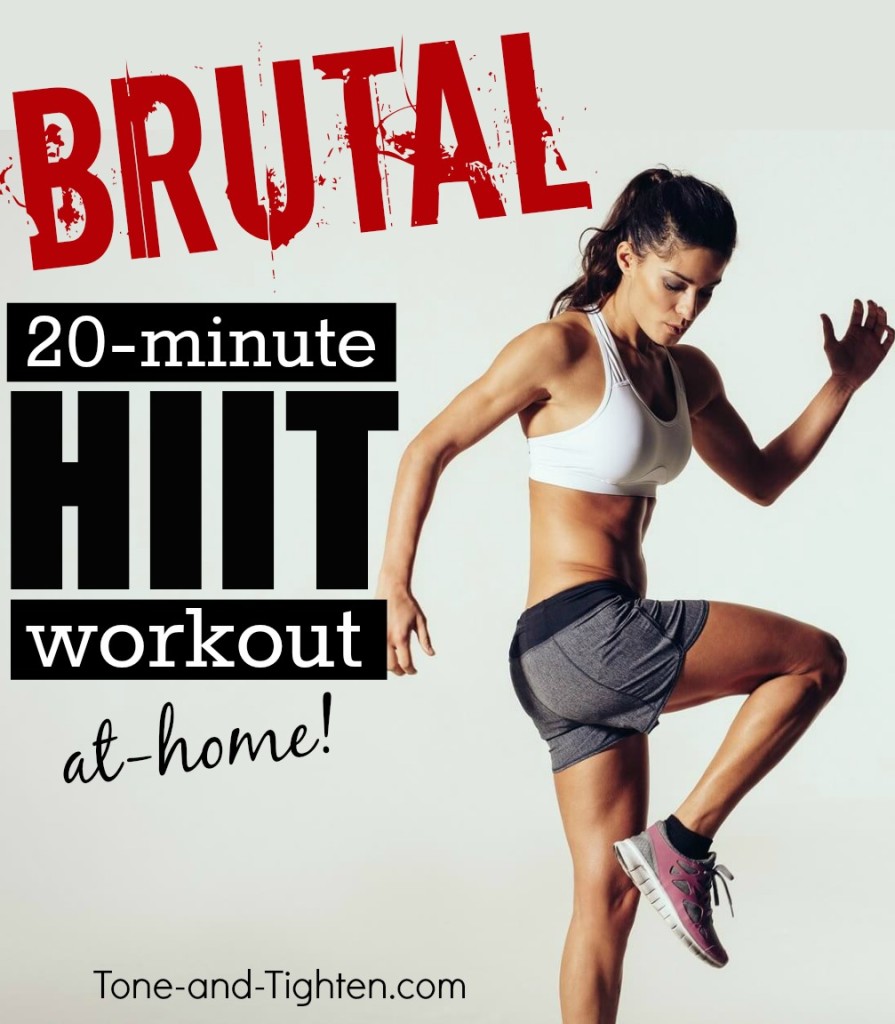 20-Minute at home HIIT workout to Tone and Tighten your arms, legs, and core.