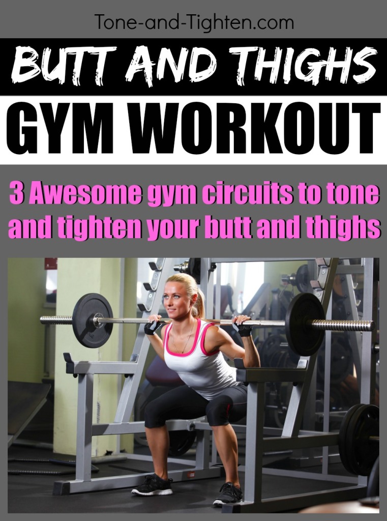 butt and thigh shaping workout in the gym weights tone and tighten