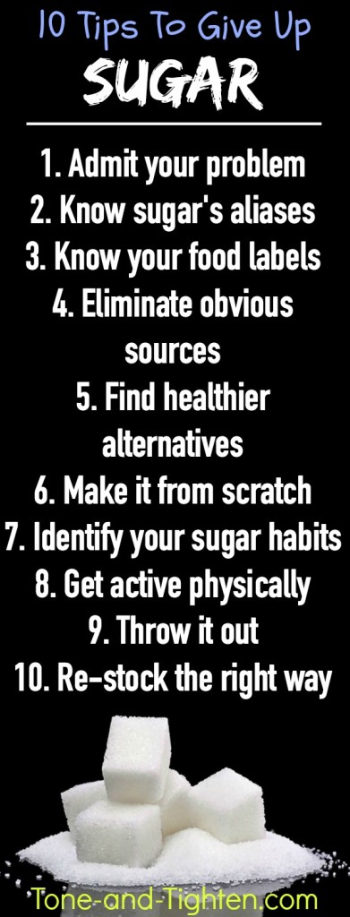 how to give up quit sugar tone and tighten