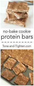 Homemade No-Bake Cookie Protein Bars on Tone-and-Tighten