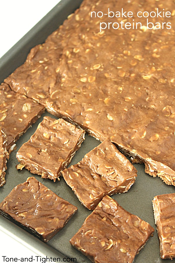 No-Bake Homemade Cookie Protein Bars on Tone-and-Tighten