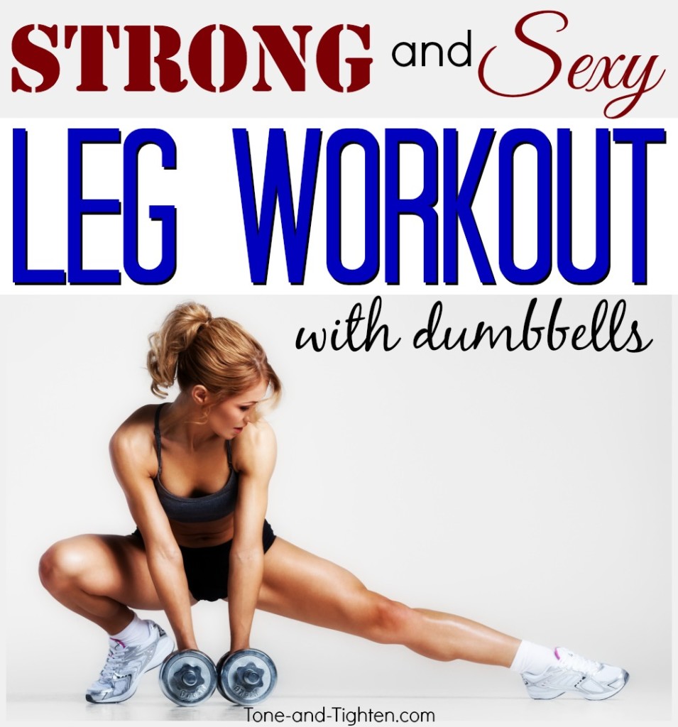 at home leg workout with dumbbells tone and tighten