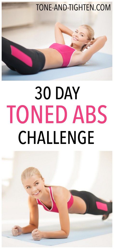 30 Day Toned Abs Challenge on Tone-and-Tighten.com