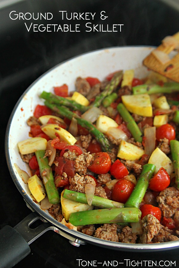 Ground Turkey and Vegetable Skillet on Tone-and-Tighten