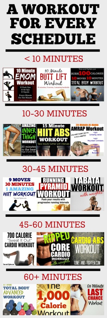 workout for every schedule pinterest