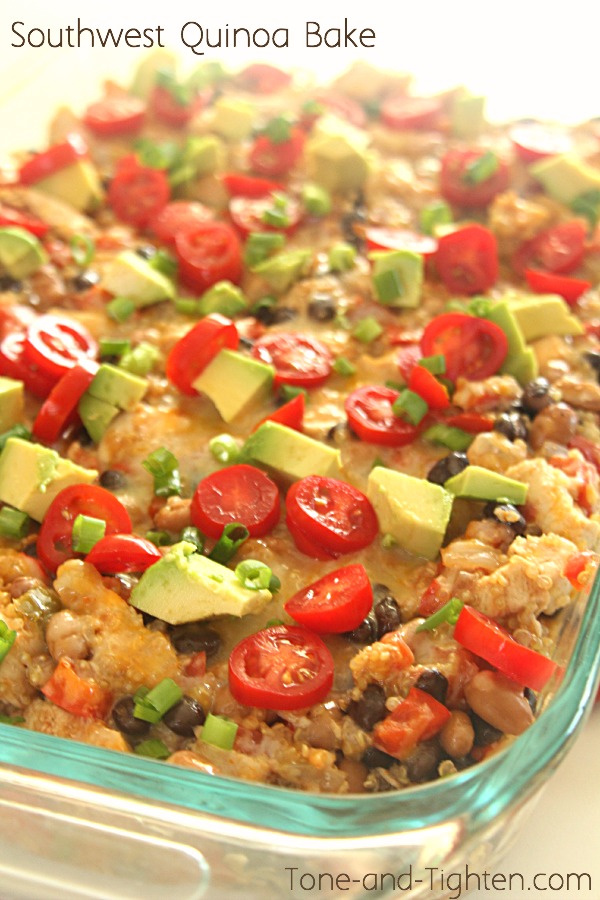 Southwest Quinoa Bake on Tone-and-Tighten.com