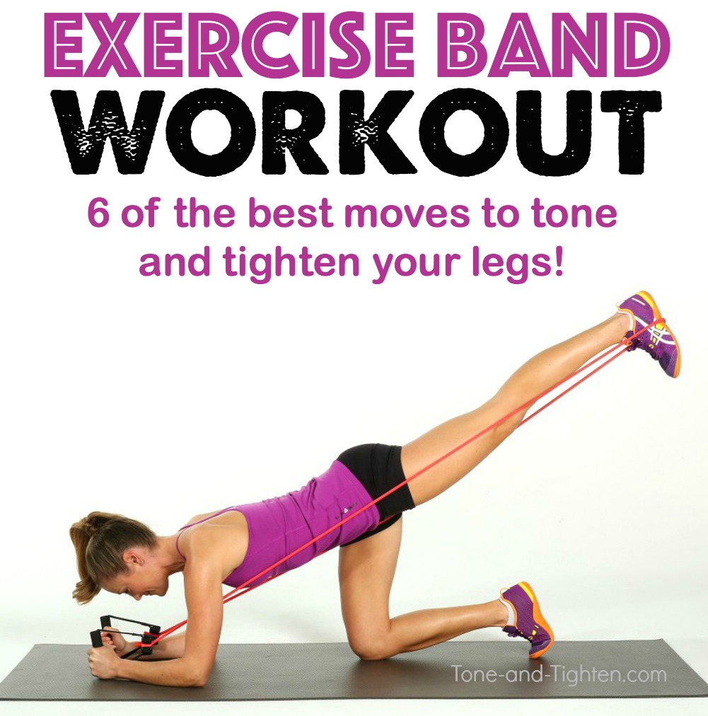 exercise band workout tone and tighten legs