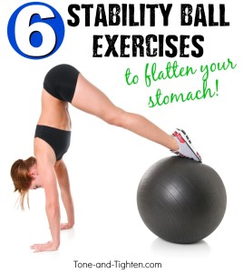 exercise swiss ball ab workout stomach tone tighten