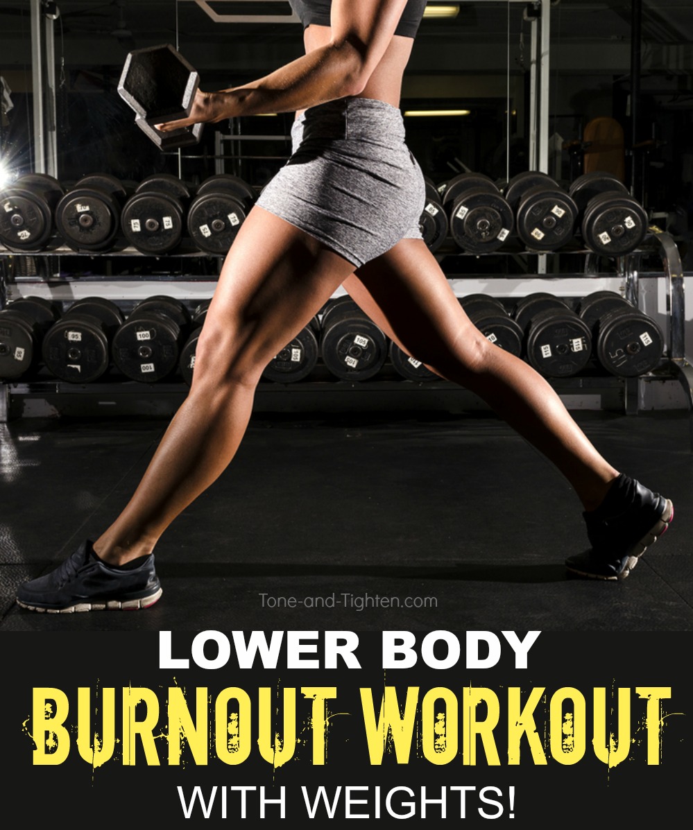Lower Body Burnout Workout With Weights! | Tone and Tighten