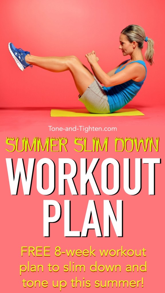 summer slim down workout plan pinterest