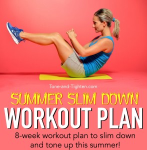 summer slim down workout plan tone tighten