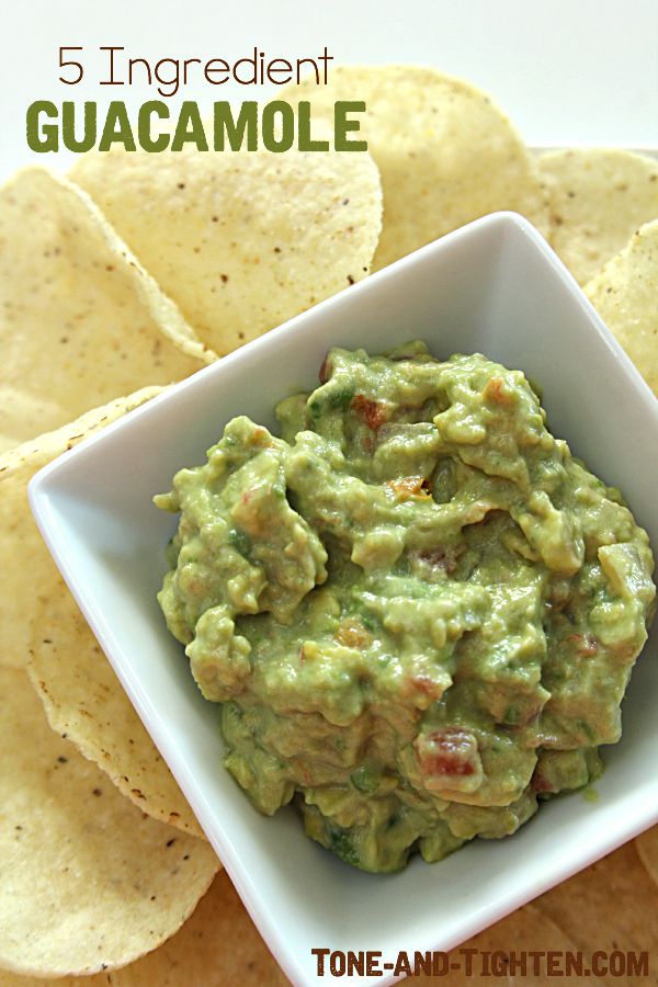 5 Ingredient Guacamole on Tone-and-Tighten.com