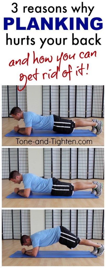 why plank hurts back how eliminate pain tone tighten pinterest