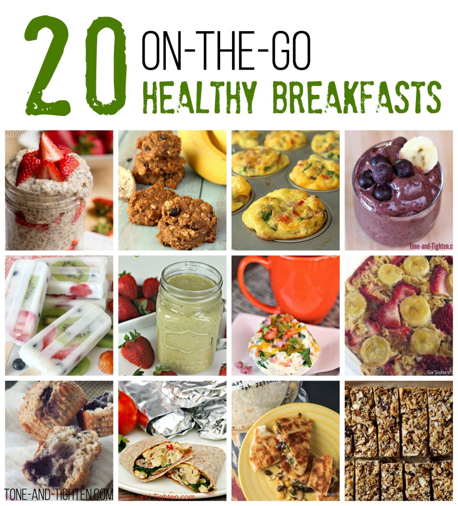 20 On-The-Go Healthy Breakfasts on Tone-and-Tighten.com
