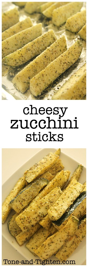 Cheesy Herb Zucchini Sticks from Tone-and-Tighten.com