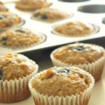 Healthier Peach Blueberry Muffins