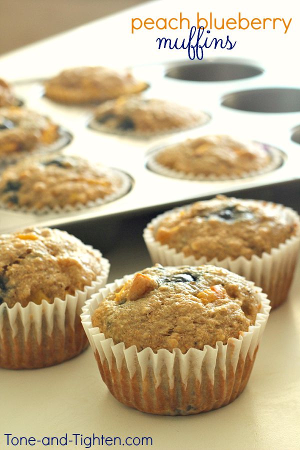 Peach Blueberry Muffins on Tone-and-Tighten.com