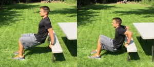 bench dips tone and tighten