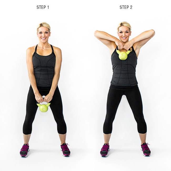 kettlebell reverse crunch