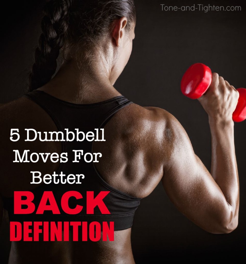 at home back workout with dumbbells tone tighten
